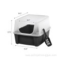 Open-Top Cat Litter Box with Shield and Scoop